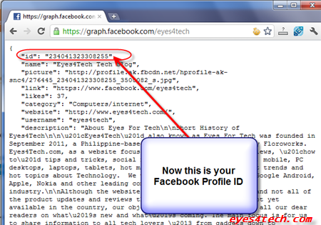 how to find facebook profile id number